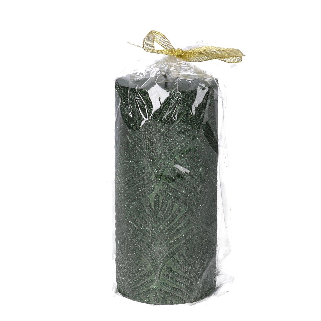 Candela paraffina verde cm ø7h15