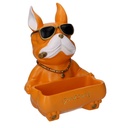 Cane resina svuotatasche arancione cm 22x22h30