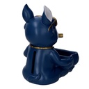 Cane resina svuotatasche blu cm 22x22h30