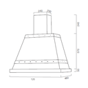 Cappa aspirante BROOKLYN in acciaio inox brunito cm 120