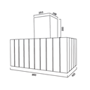 Cappa aspirante CUBE in acciaio inox brunito cm 80