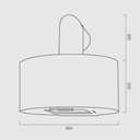 Cappa aspirante CURVE in acciaio inox silver cm Ø60