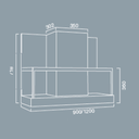 Cappa aspirante ETRA in acciaio inox brunito cm 90