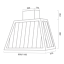 Cappa aspirante GARAGE METAL in acciaio inox brunito cm 80
