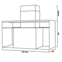 Cappa aspirante URBAN SPACE in acciaio inox brunito cm 90