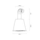 Cappa aspirante URBAN STYLE in acciaio inox antracite cm Ø50