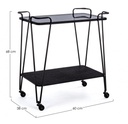 Carrello Zaira in metallo nero