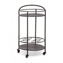 Carrello per bottiglie in acciaio Grigio Antracite