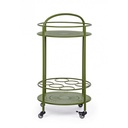 Carrello per bottiglie in acciaio Verde
