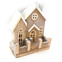 Casetta legno con led naturale cm26x14h30