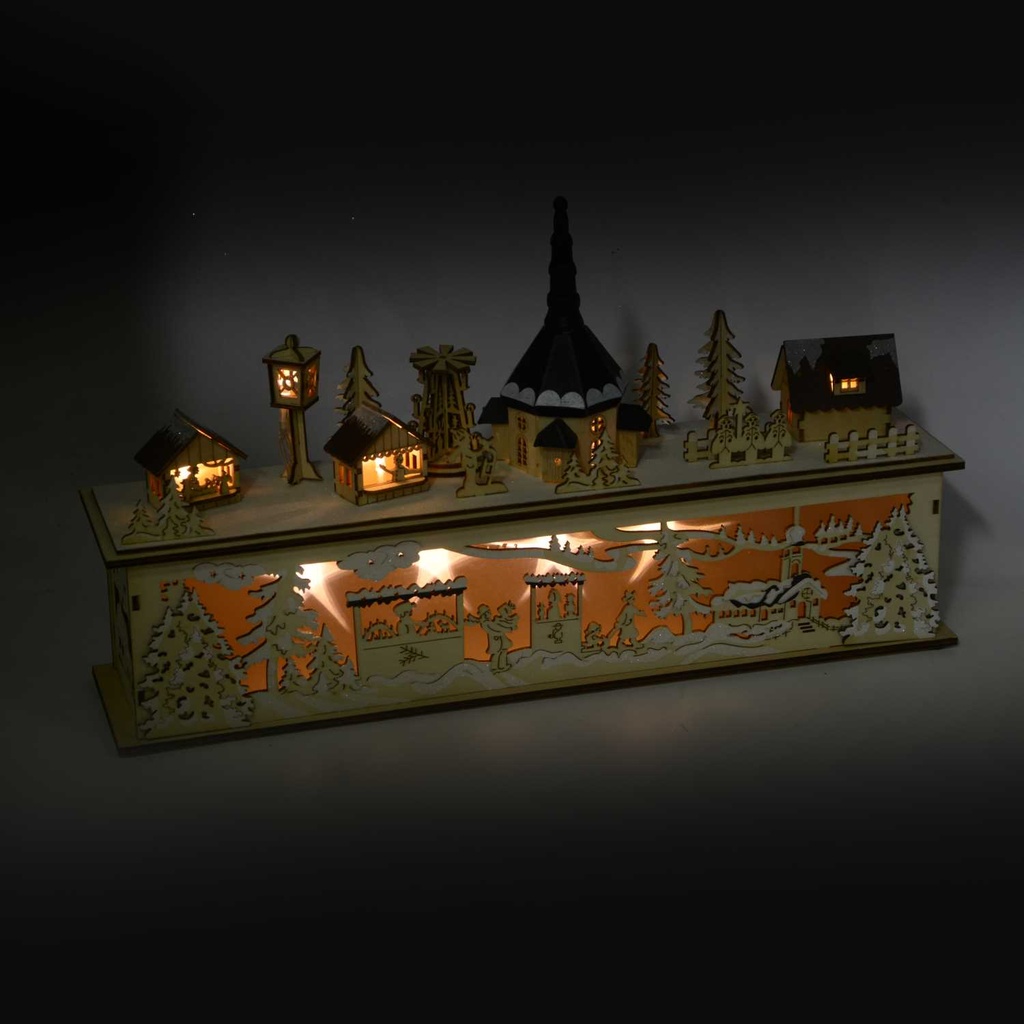 Casetta legno led cm45x10h26