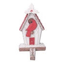 Casetta resina con uccellino bianco cm13x11,5x25