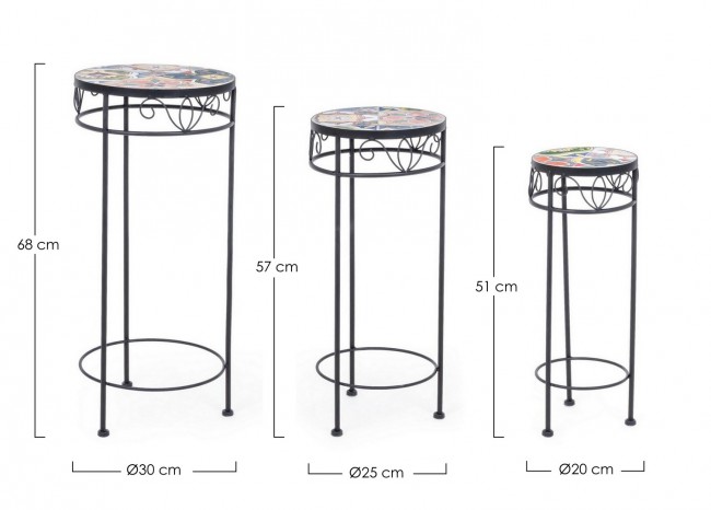 2x Set3 Tavolini Paloma To