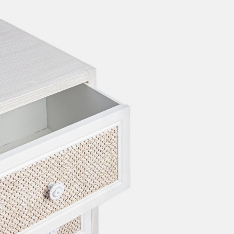 Cassettiera 5 cassetti MONTIEL stile rustico bianco antico 72.5h cm