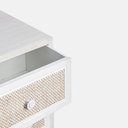 Cassettiera 5 cassetti MONTIEL stile rustico bianco antico 72.5h cm