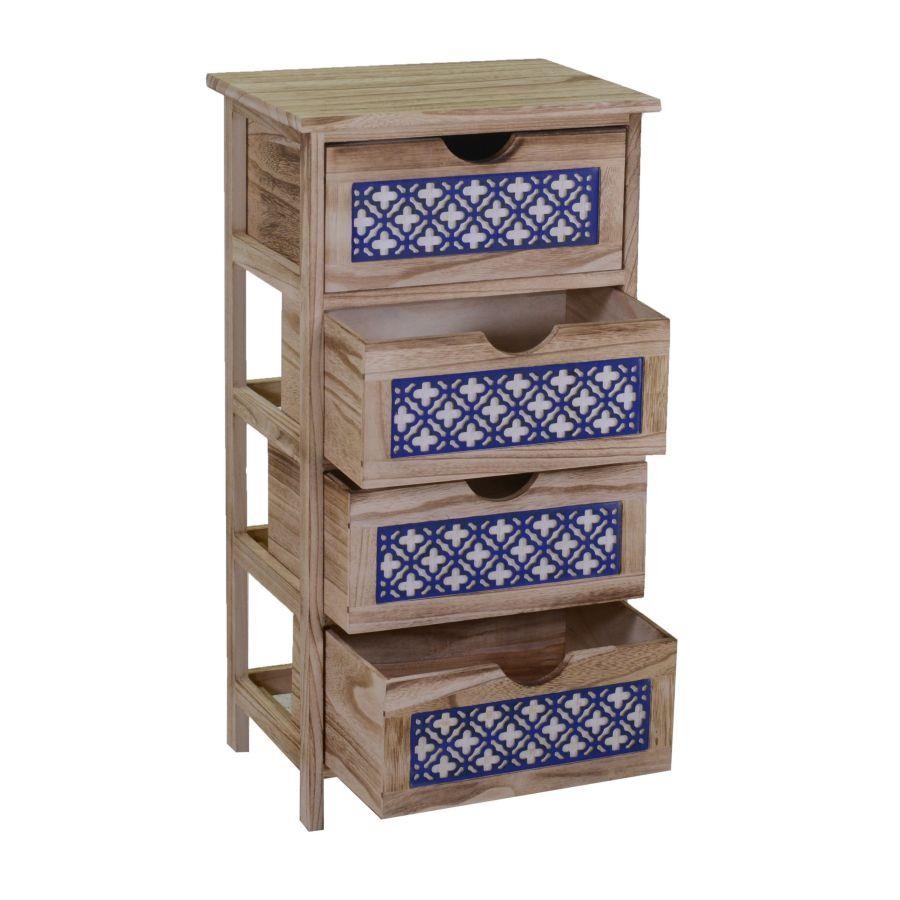 Cassettiera Amsterdam 4 cassetti cm40x30xh77