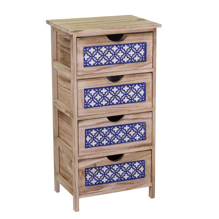 Cassettiera Amsterdam 4 cassetti cm40x30xh77