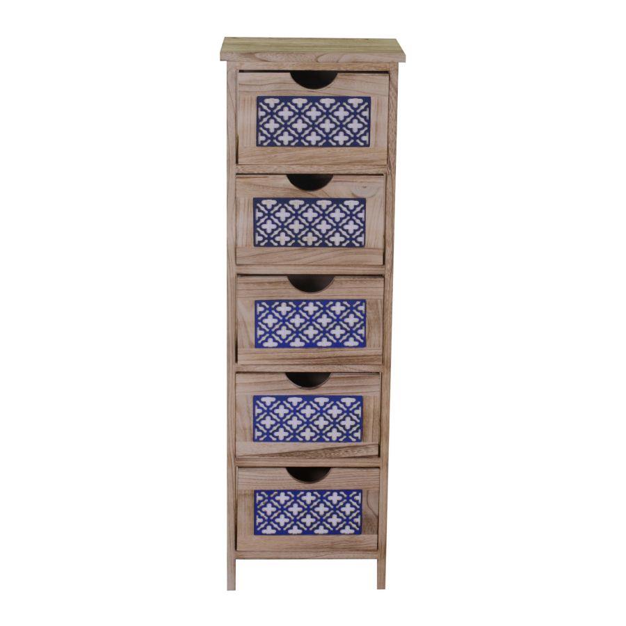 Cassettiera Amsterdam 5 cassetti cm30x23xh94