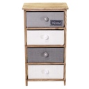 Cassettiera Brenda bottone 4 cassetti cm40x29xh73