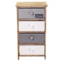 Cassettiera Brenda bottone 4 cassetti cm40x29xh73