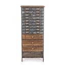 Cassettiera OFFICINA in acciaio e legno 129.5h cm