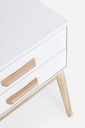Cassettiera ORDINARY bianca 2 cassetti 58h cm