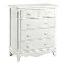 Cassettiera como' Basilea 5 cassetti bianco anticato