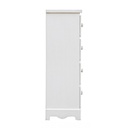 Cassettiera da camera in MDF quattro cassetti Bianca BLANC 31,5x26x h80 cm