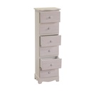 Cassettiera in legno Norimberga 6 cassetti crema cm29x23xh95