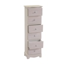 Cassettiera in legno Norimberga 6 cassetti crema cm29x23xh95