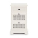 Cassettiera in legno tre cassetti Bianca AMABEL 40x32x h70 cm