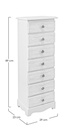 Cassettiera legno bianco 7 cassetti Blanc cm 29 x 23 x89
