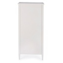 Cassettiera stretta da camera in legno sei cassetti Bianca EUNICE 56x36x h119 cm