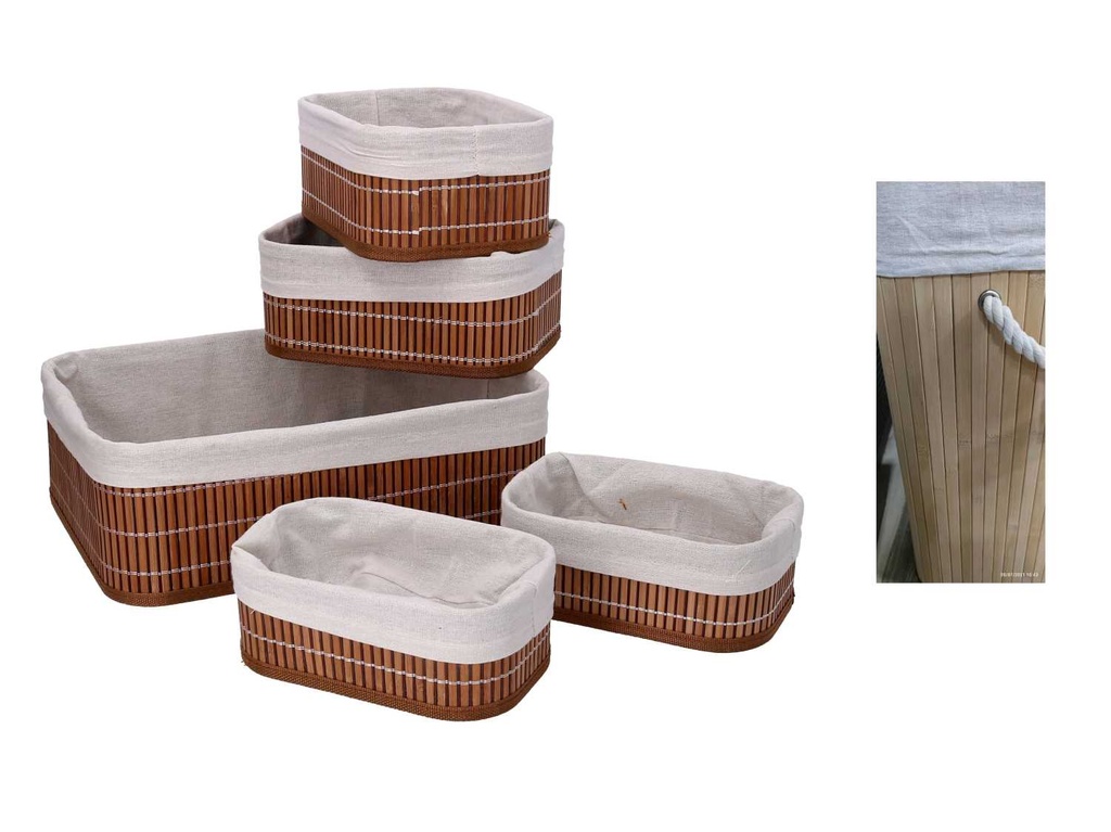 Bamboo drawer + bamboo drawer 1-2 2 pieces cm 36x26h12