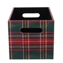 Cassetto ecopelle 1-3 scozzese rettangolare cm 36x24h20