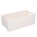 Cassetto legno 1-3 bianco rettangolare cm34x19h12