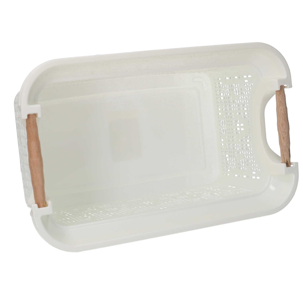 Cassetto plastica bianco rettangolare cm 53x34h24,5