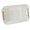 Cassetto plastica bianco rettangolare cm 53x34h24,5