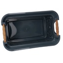 Cassetto plastica grigio rettangolare cm 53x34h24,5