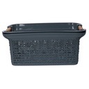 Cassetto plastica grigio rettangolare cm 53x34h24,5