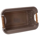 Cassetto plastica tortora rettangolare cm 53x34h24,5