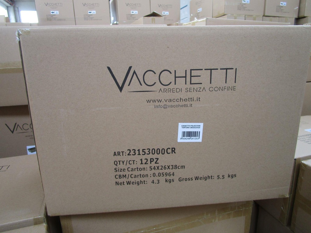 Cassetto poliestere tortora cm 35x25h20