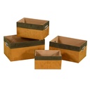 Rectangular orange fabric drawer 1-4 cm39x26h20