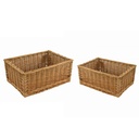 Wicker drawer 1-2 natural rectangular cm47x37h22
