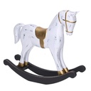 Cavallo a dondolo legno bianco cm42x8h31