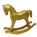 Gold wood rocking horse cm37x8h32