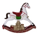 Cavallo resina bianco cm20,5x5,5h19