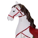 Cavallo resina bianco cm20,5x5,5h19