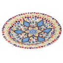 Centrotavola ceramica bianco tondo cm ø40h4