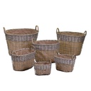 Basket arem wicker 1-6 gray oval cm54x42h38-53
